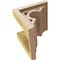 Ekena Millwork 7"W x 7"D x 7"H Wide Sheridan Rough Cedar Woodgrain TimberThane Corbel, Primed Tan CORUR07X07X07SHERCPR - alternate 2